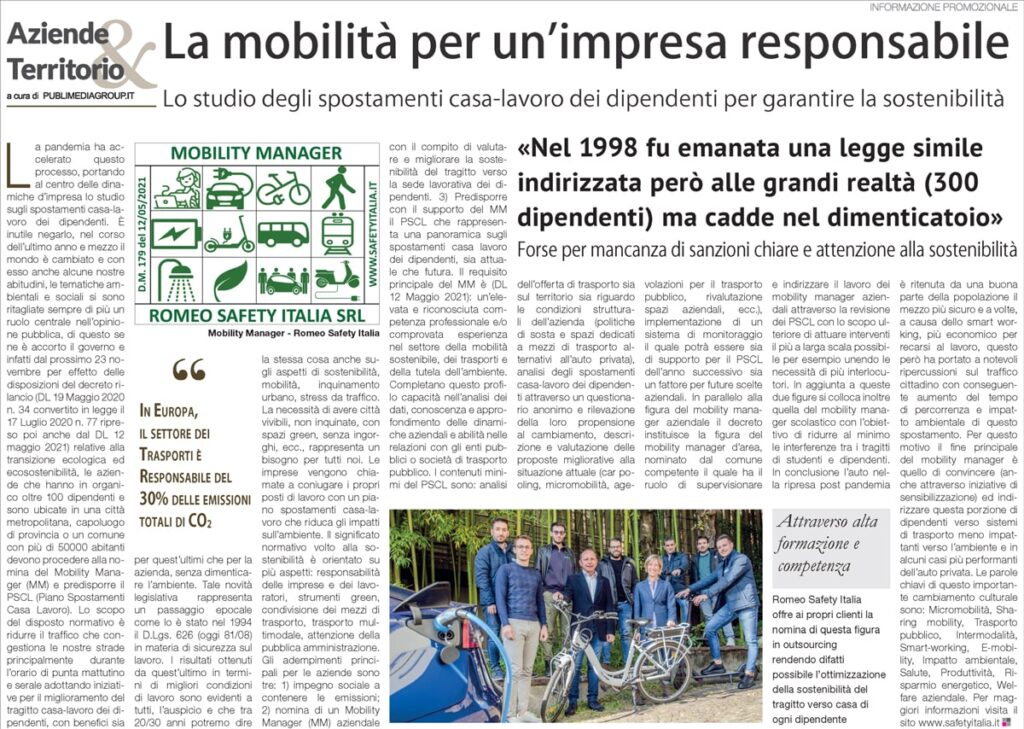 articolo mobilità sole 24 ore